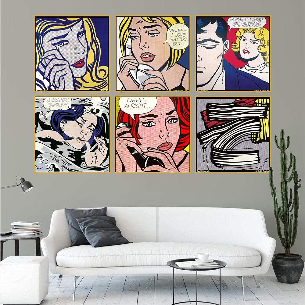 Amazon｜Roy Lichtenstein ロイ・リキテンスタインポスターセット泣い